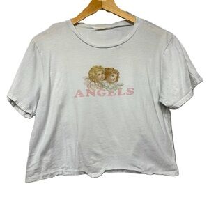Romwe Angel Graphic T-Shirt Crop‎ Top